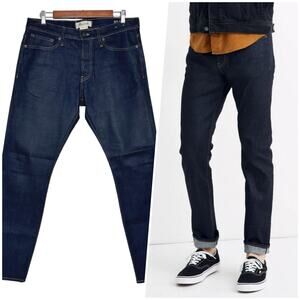 Madewell | Men | Selvedge Slim Fit Dark Resin Rinse Denim Jeans | Size 33x32